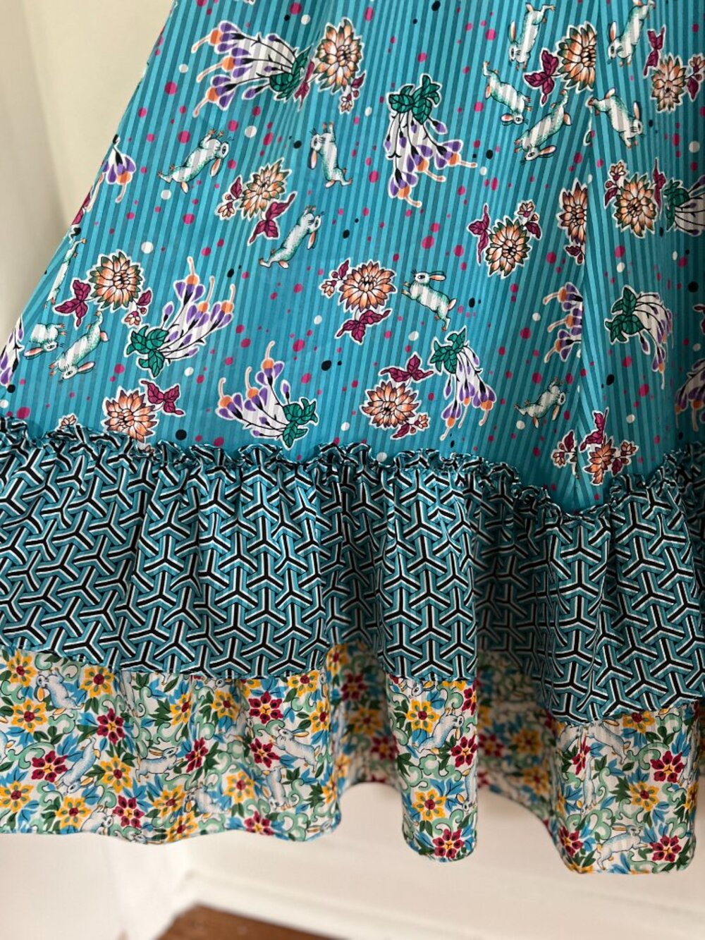 Vintage Irene Herbert's Tulsa Bunnies Dress - Picture 3 of 5